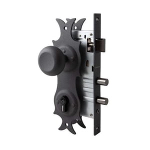 Cerradura Chapa Colonial Para Puerta, Embutir Oister Toltén Color Negro