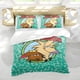 thumbnail image 5 of Los Castores Gruñones Conjunto de sábanas temático, trío de piezas, cómodo y amigable con la piel, diseño único, regalo de decoración para el hogar para familiares, amigos y fans,135cm *200cm, 5 of 6