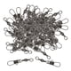 thumbnail image 3 of 100 Uds. Barril Giratorio De Tamaño Mixto Con Conector A Presión De Seguridad Anillos De Metal Sólido Conector De Pasador De Pesca, 3 of 3