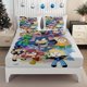 thumbnail image 1 of Justice League Q Version Hero Assembled Fitted Sheet Superman Batman Wonder Woman Classic Comic Image Reappears Pattern Mattress Protector Elastic Design Bed Sh, 1 of 1