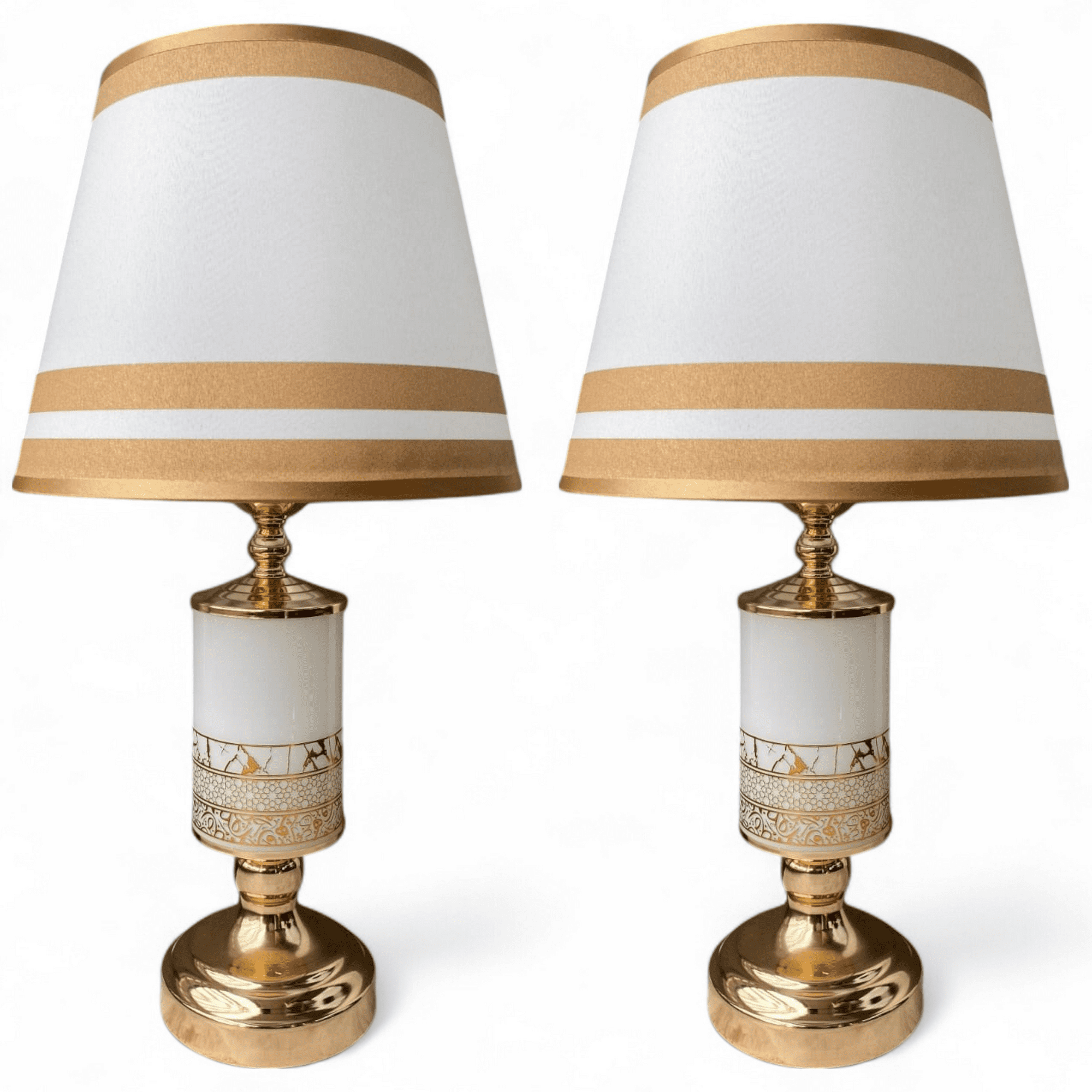 Genérica - Pack De 2 Lámparas De Velador O Mesa Decorativas Para Dormitorio