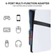 thumbnail image 3 of Hub USB multipropósito para consolas de juegos PS5 Pro y PS5 Slim Transferencia de datos Puertos extendidos con iluminación RGB, 3 of 9