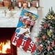 thumbnail image 1 of Los Niños de la Libertad Tema: Calcetines de Navidad, fino lino blanco para colgar en escaleras y chimenea, decoración navideña para el hogar, regalo de Navidad. 45cm × 32cm, 1 of 5