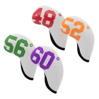 Ioensy - 4 Piezas Golf Iron Headcover Neopreno Antideslizante Club Head Covers Blanco