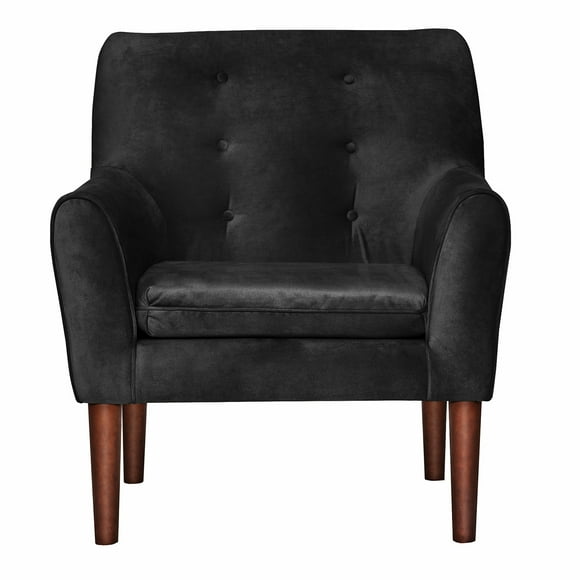 Poltrona Bergen Felpa Negro