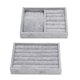 thumbnail image 1 of 2 Estilos Estuche De Terciopelo Gris Apilable Para Exhibición De Joyería Para Anillos De Collar, 1 of 6