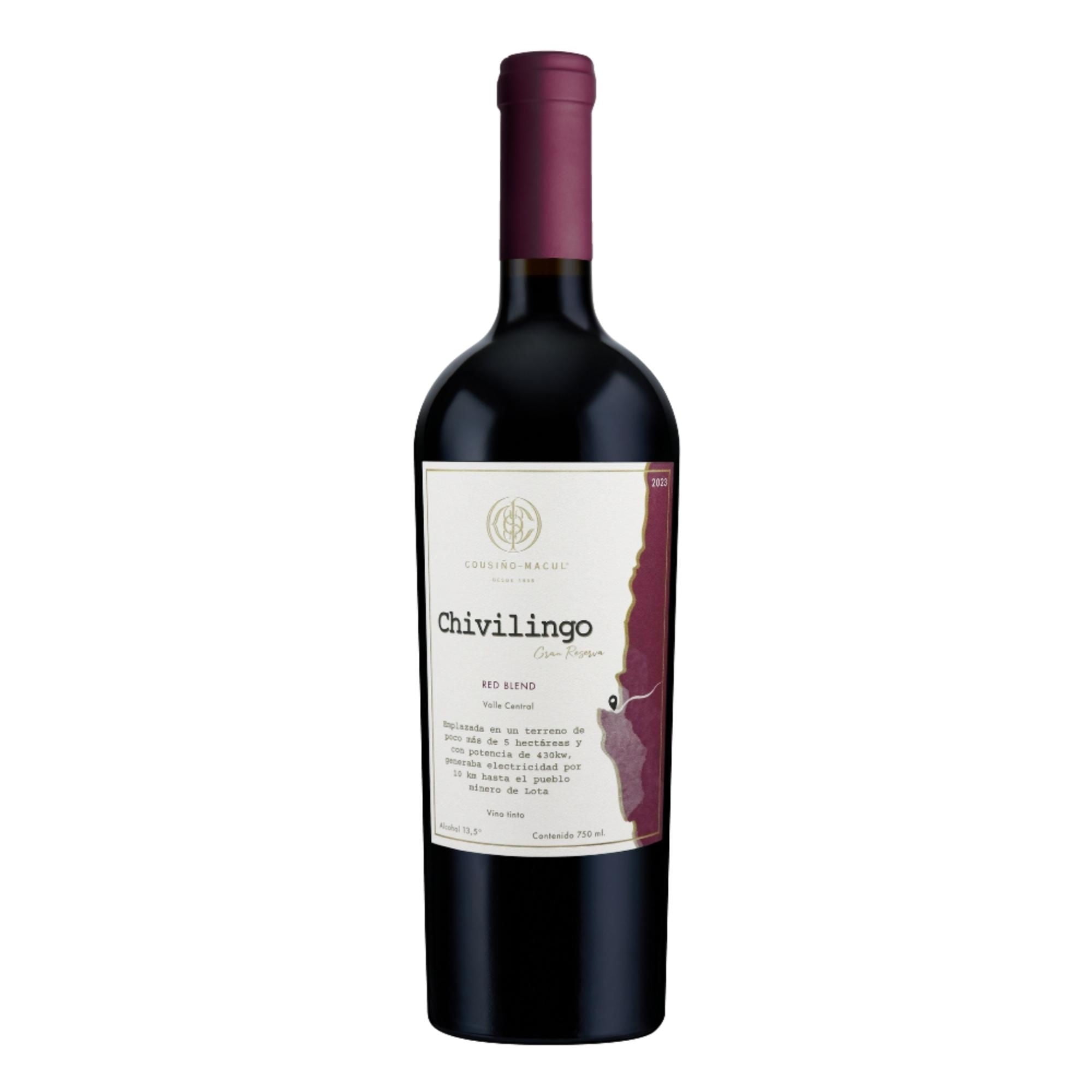 Vino Tinto Ensamblaje Red Blend Gran Reserva 13.5° Botella 750 ml Chivilingo