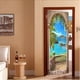 thumbnail image 2 of 1pc, Door Sticker, Door Mural, 35.43*78.74inch Sea View Door Mural, Peel And Stick Wall Sticker, Self-adhesive Fridge Waterproof, Removable Wall Art, 2 of 2