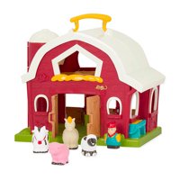 Battat - Big Red Barn Animal Farm Playset Para Niños Pequeños 18M+ (6Piece) Dark Red 1