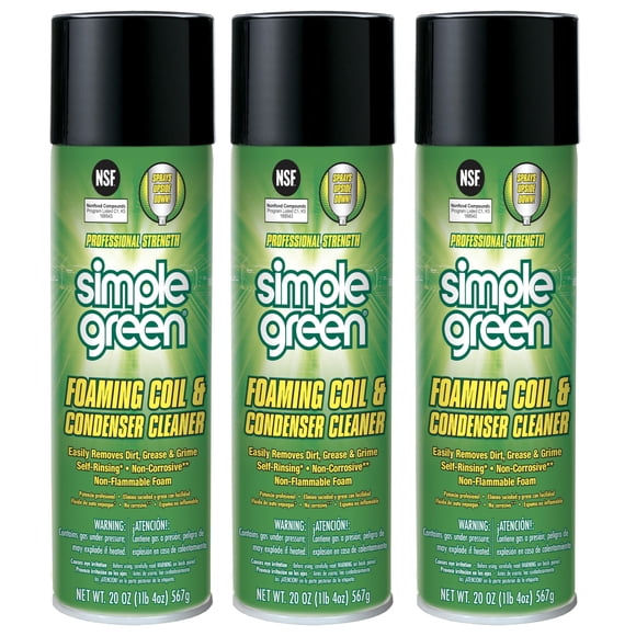 Aerosol Coil Cleaner Simple Green Foaming de 591 ml (paquete de 3)