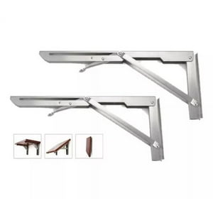 Hangar77 - Bisagra Escuadra Soporte Estante Repisa 35Cm Plegable 1 Par