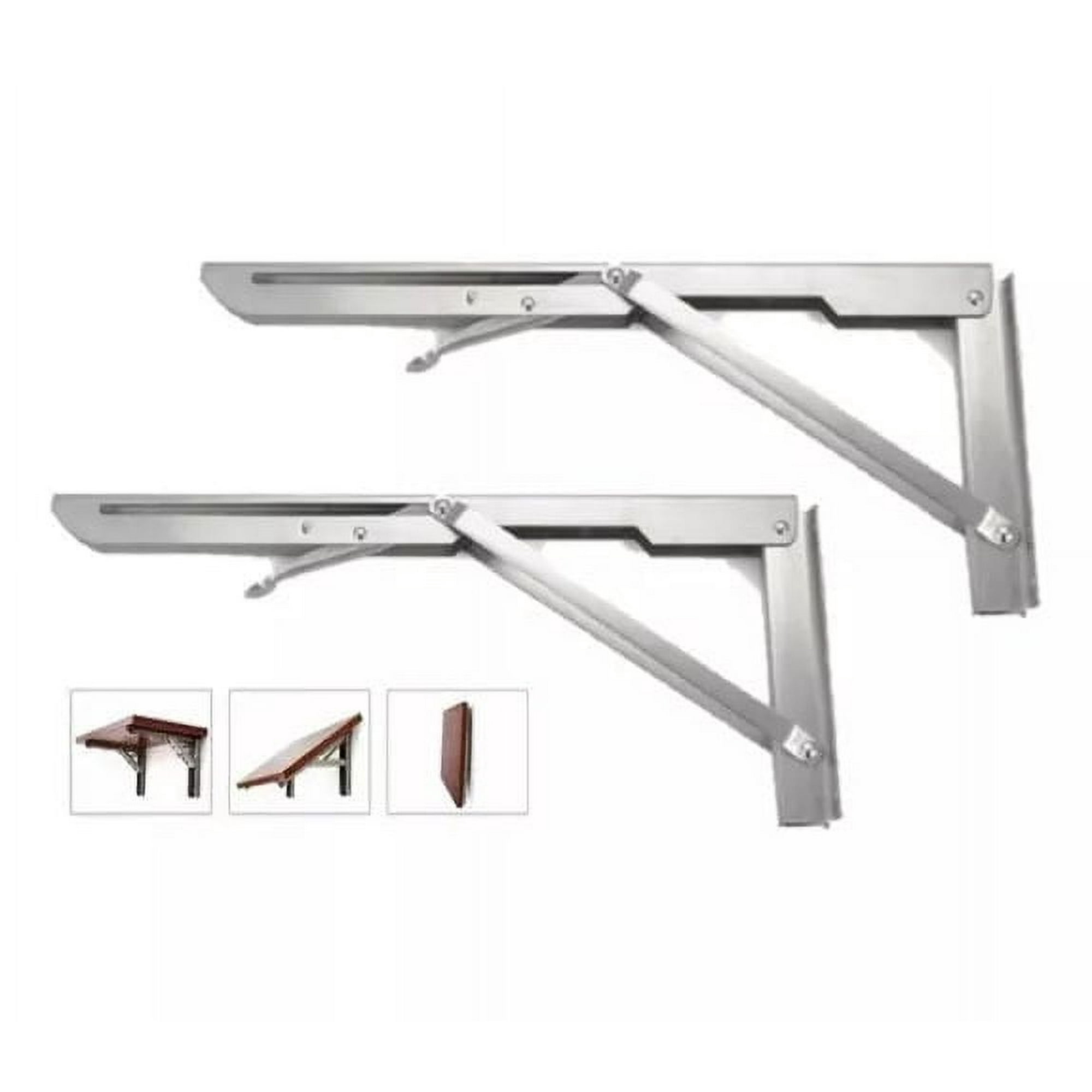 Hangar77 - Bisagra Escuadra Soporte Estante Repisa 35cm Plegable 1 Par
