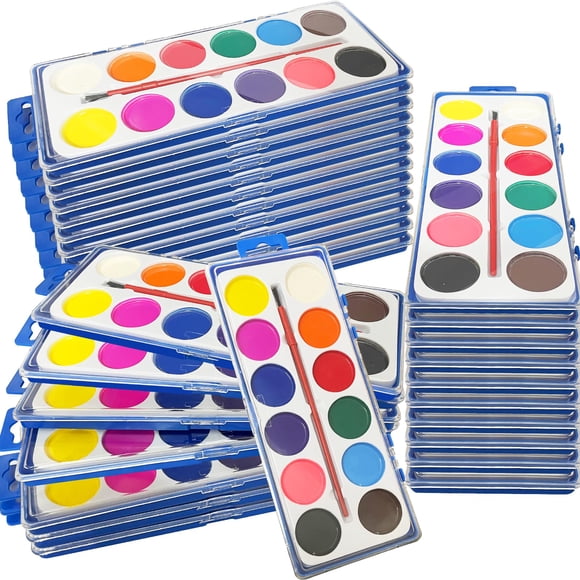 Set de pintura de acuarela OSIMIG, paquete de 30 con 12 colores y 30 pinceles