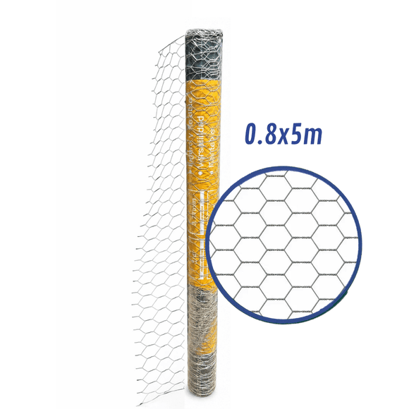 Malla Hexagonal Galvanizada 1" 0,8 x 5 Mt