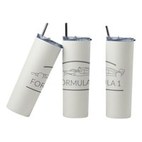 Sm - Termo Botella Térmica Carrera Formula 1 Auto Blanco