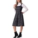 thumbnail image 4 of INSPIRE CHIC Vestido de Tweed para Mujeres sin Mangas Cuello Cuadrado Cuadros Línea A Pinafore Vestidos XS Negro, 4 of 6