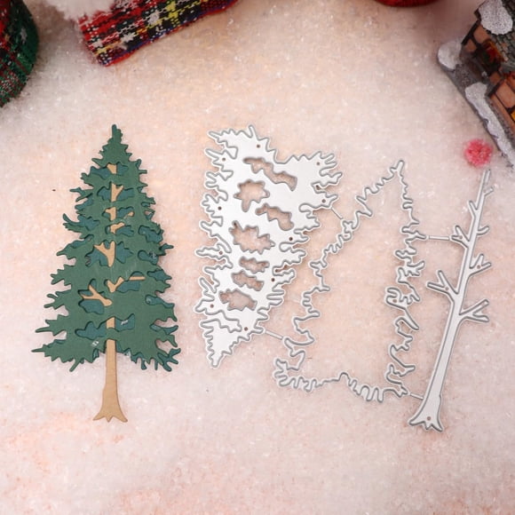 Troquelados para hacer tarjetas, árboles de Navidad, tema cristiano