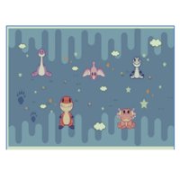 Kivara - Alfombra Infantil Amiguitos 80X120 Cm Tapete Dormitorio Sala