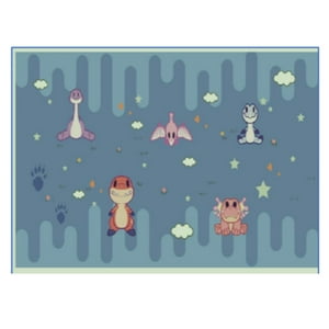 Kivara - Alfombra Infantil Amiguitos 80X120 Cm Tapete Dormitorio Sala Multicolor