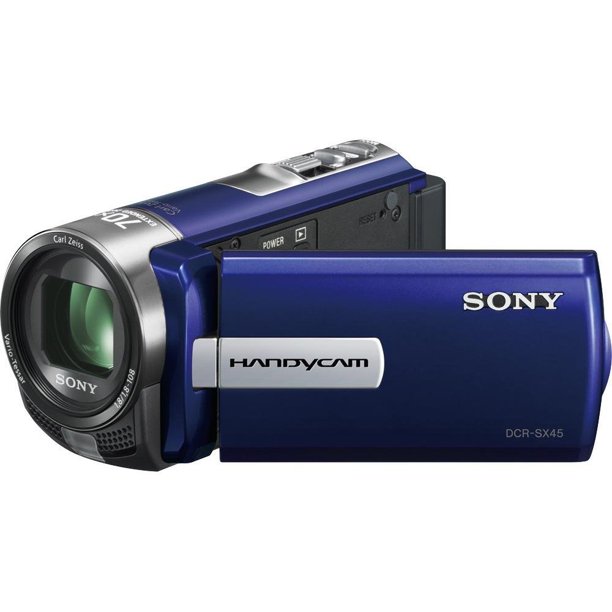 Reacondicionado Videocámara Sony DCR-SX45 Handycam Full HD de vídeo azul (renovada)