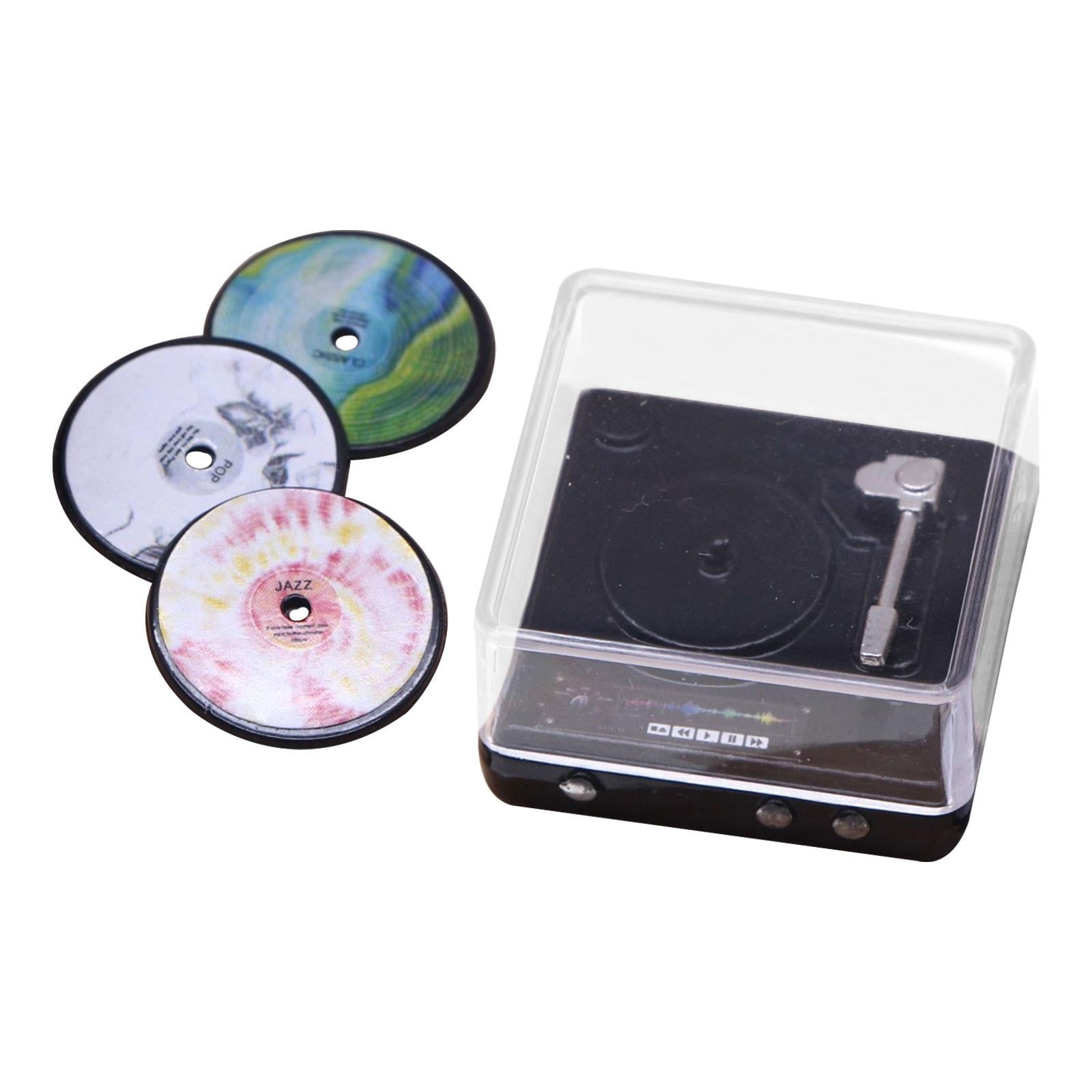 Bothyi - Mini Reproductor De Cd Para Maqueta De Diorama De Casa De Muñecas A Escala 1/6 Y 1/12. Tocadiscos En Miniatura.