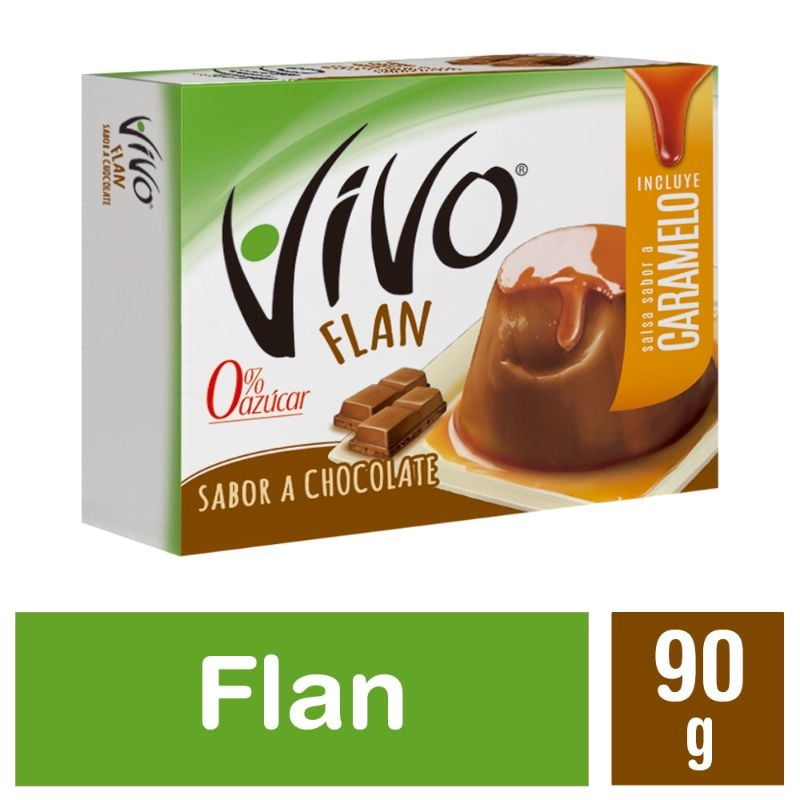 Flan Chocolate Con Caramelo 90 g Vivo