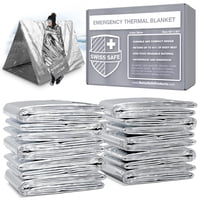 Mantas De Emergencia Térmicas De Mylar Swiss Safe, Paquete De 10