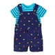 thumbnail image 1 of Conjunto Jardinera + Polera Bebes - Niño 9M Azul con Polera celeste de rayas, 1 of 1