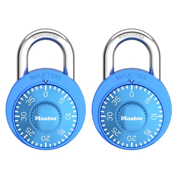 Master Lock 2 unidades 1528BLUEC2 candado de combinación
