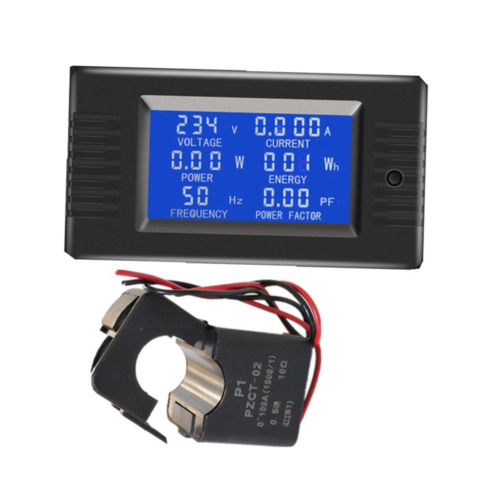 Magideal - Monitor De Corriente De Voltaje Del Medidor Digital De Ca, Medidor De Energía De Amperaje De Voltaje De Corriente, Prueba De Medidor Digital , Dividida Tc Dividida