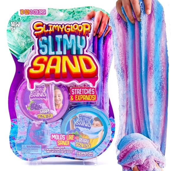 Play Sand Slimgloop Slimy Sand Twist, 300 ml, azul y morado, más de 3 años