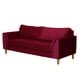 thumbnail image 2 of Sofá Milan 3C Con Resortes Pocket Tela Velvet Burdeo, 2 of 7