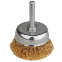 Grata Copa Latón Ondulado 3"" (75Mm) - Calibre 0,5Mm - Vástago 1/4'' - Hela