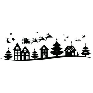 Rienda Libre Graphics - Decomural Santa Reindeer Christmas Village Ws-45407
