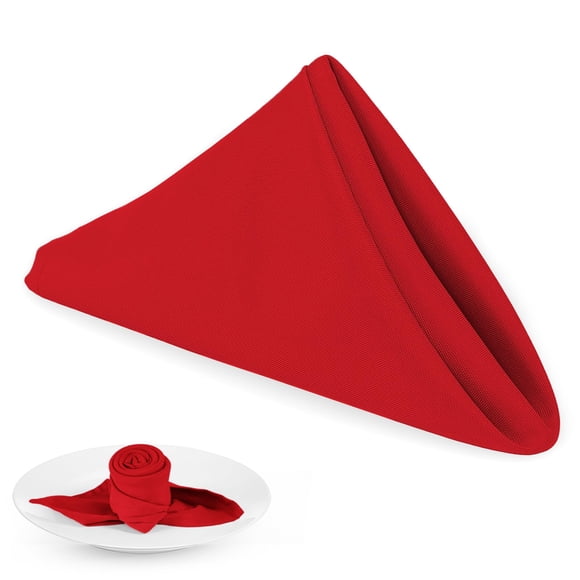Servilleta de Tela PLOYMONO 43 cm Rojo - Pack de 8 (Poliéster)
