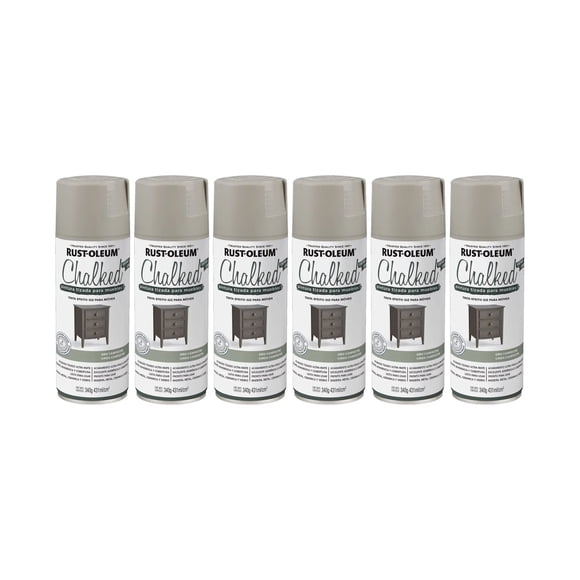 Pack 6 Und. Pintura en Spray Tizada para Muebles Chalked Gris Campestre Ultra Mate 340 g 700110