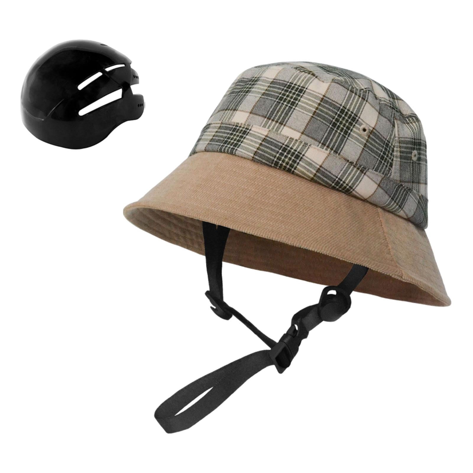 Magideal - Sombrero De Cubo Para Ciclismo Para Mujer, Sombrero Para El Sol Con Carcasa Para La Cabeza Resistente A Impactos, Sombrero De Pesca Portátil, Sombrero Caqui