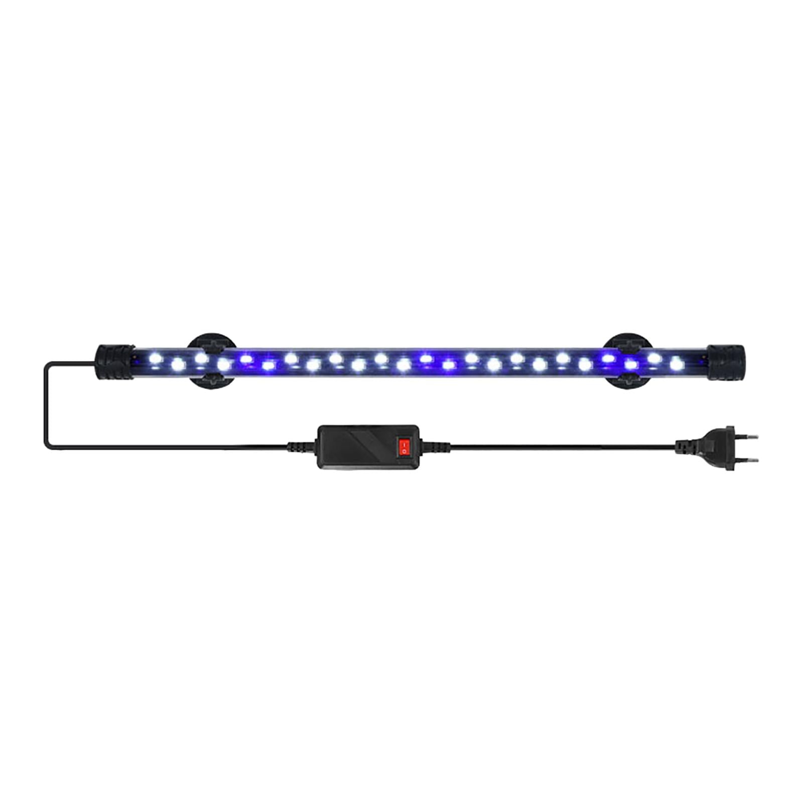 Magideal - Lámpara De Tirarere De Barra De Lámpara Led Para Acuario, Luces Azules Y Blancas, Enchufe Para Piscina Sumergible De La Ue, Lámpara Impermeable Para Pecera 38cm