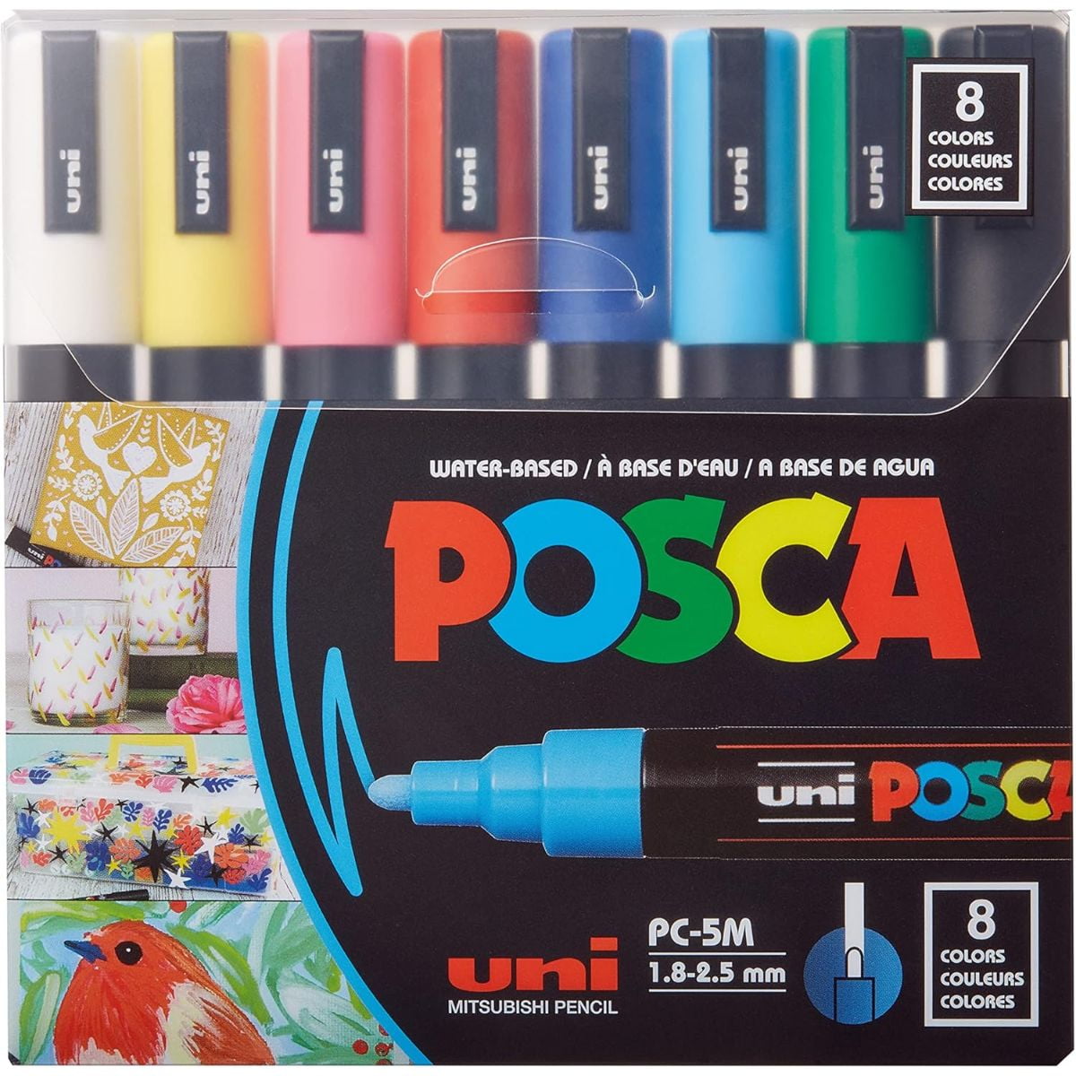 Marcadores Posca 5m Set 8 Colores Basicos