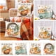 thumbnail image 2 of Juego de 4 fundas de almohada de otoño de 18 x 18 pulgadas, diseño de calabazas de Acción de Gracias, decoración de granja, gnomos, para exteriores, con temática de otoño, para Halloween, para sofá o, 2 of 5