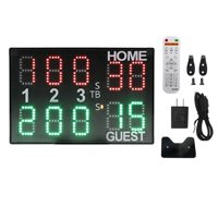 Ioensy - Marcador De Baloncesto Interior Con Marcador Electrónico Remoto Para Exteriores