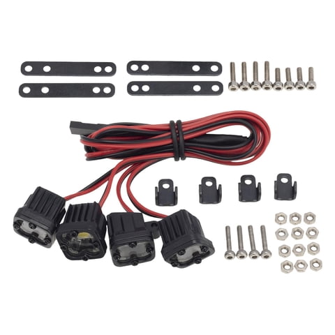 Magideal - Rc Headlight Bar Alto Brillo Parachoques Luces De Tejado Rc Car Climbing Truck Reemplazo De Repuesto , 4 En 1