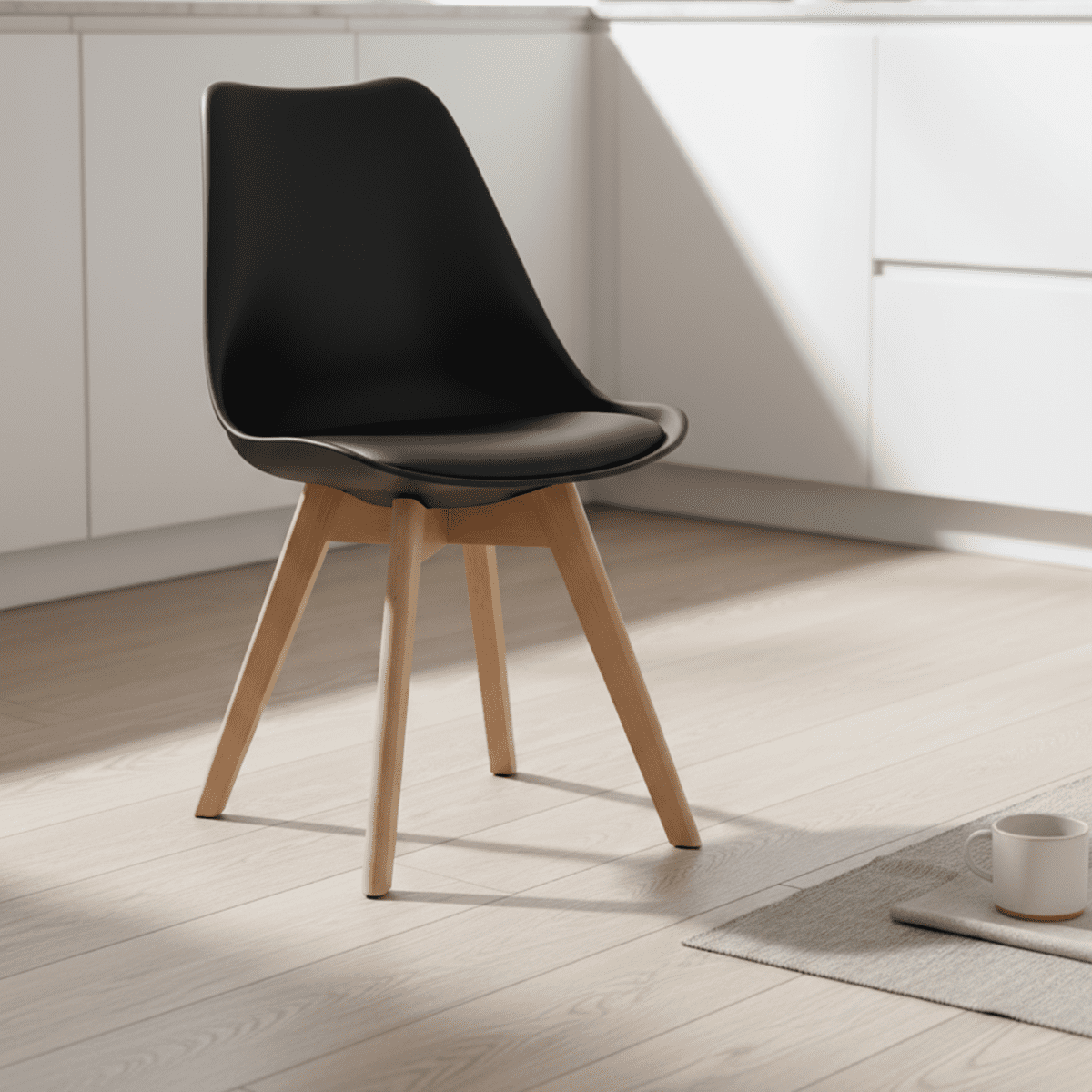 Venhoouse - Silla Para Comedor Tulip Negra