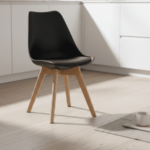 Venhoouse - Silla Para Comedor Tulip Negra