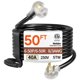 thumbnail image 1 of Cable de Alimentación Deeklify 15,2 m 8 AWG 40 A 6‑50P a 6‑50R con LED, 1 of 9