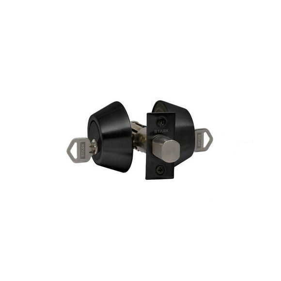 Cerrojo de seguridad, cilindro exterior e interior. (Negro mate). SKU: SDCE0-BL