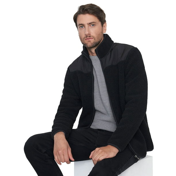 Chaqueta Hombre Sherpa Negro Corona