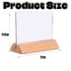 thumbnail image 5 of Letrero de mesa acrílico tipo T, letrero de mesa de madera de haya, tarjeta de exhibición de oficina, tarjeta de comida, soporte de madera, tarjeta de precio, tamaño A4, madera maciza, 5 of 5
