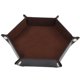thumbnail image 4 of Bandeja De Dados Caja De Almacenamiento De Cuero Plegable Soporte De Almacenamiento De Escritorio Marrón, 4 of 5