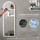 thumbnail image 3 of Espejo de Cuerpo Completo con Ruedas y Repisa 160 cm – Diseño Moderno Negro, 3 of 9
